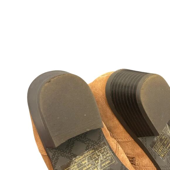 Vionic Suede Brown Booties 7 Wide - Picture 7 of 8